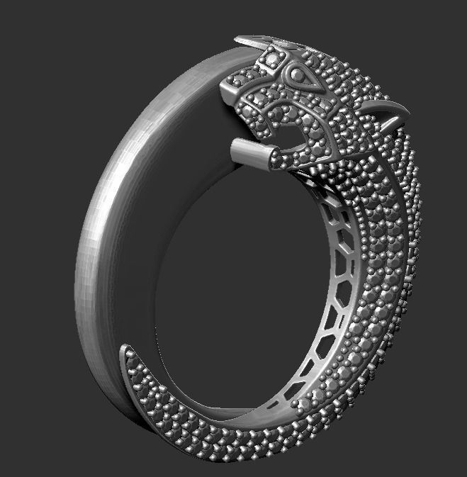 Panther pendant face 3D print model_1