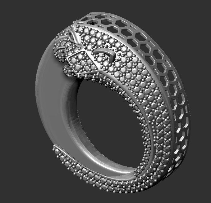 Panther pendant face 3D print model_2