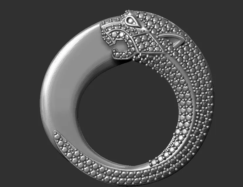 Panther pendant face 3D print model_0