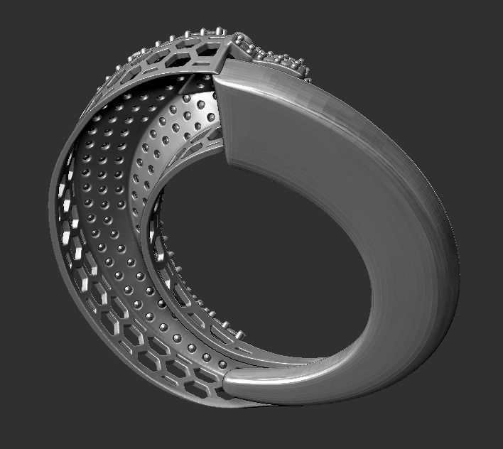 Panther pendant face 3D print model_4