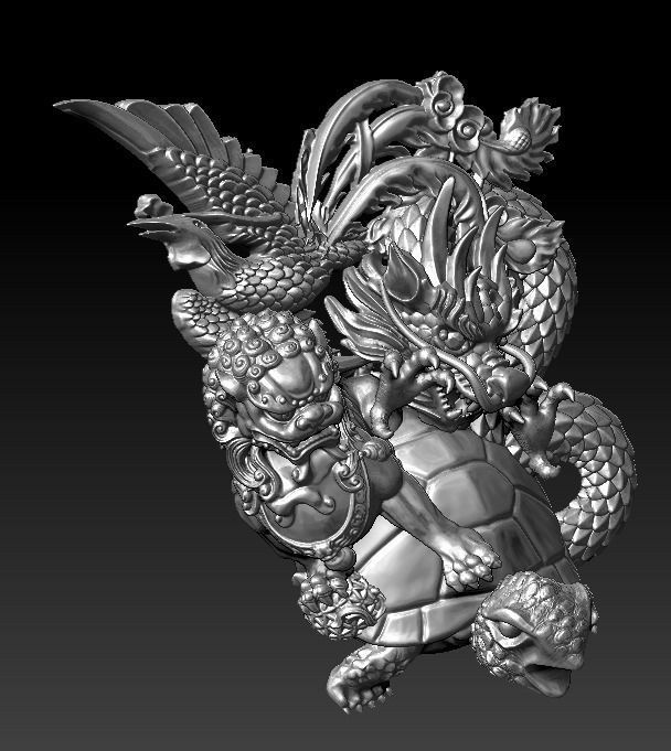 dragon Unicorn  rules   Phoenix 3D print model_1
