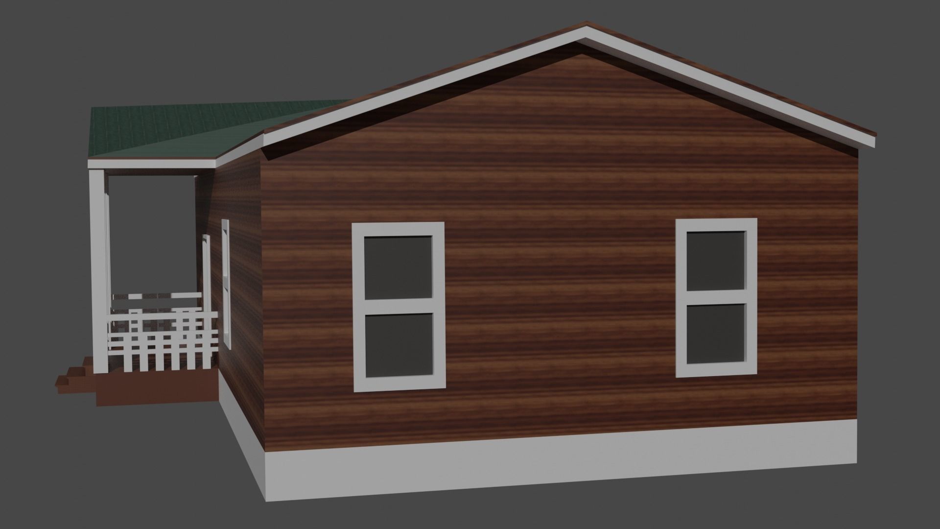 American wooden house Free low-poly 3D model_3