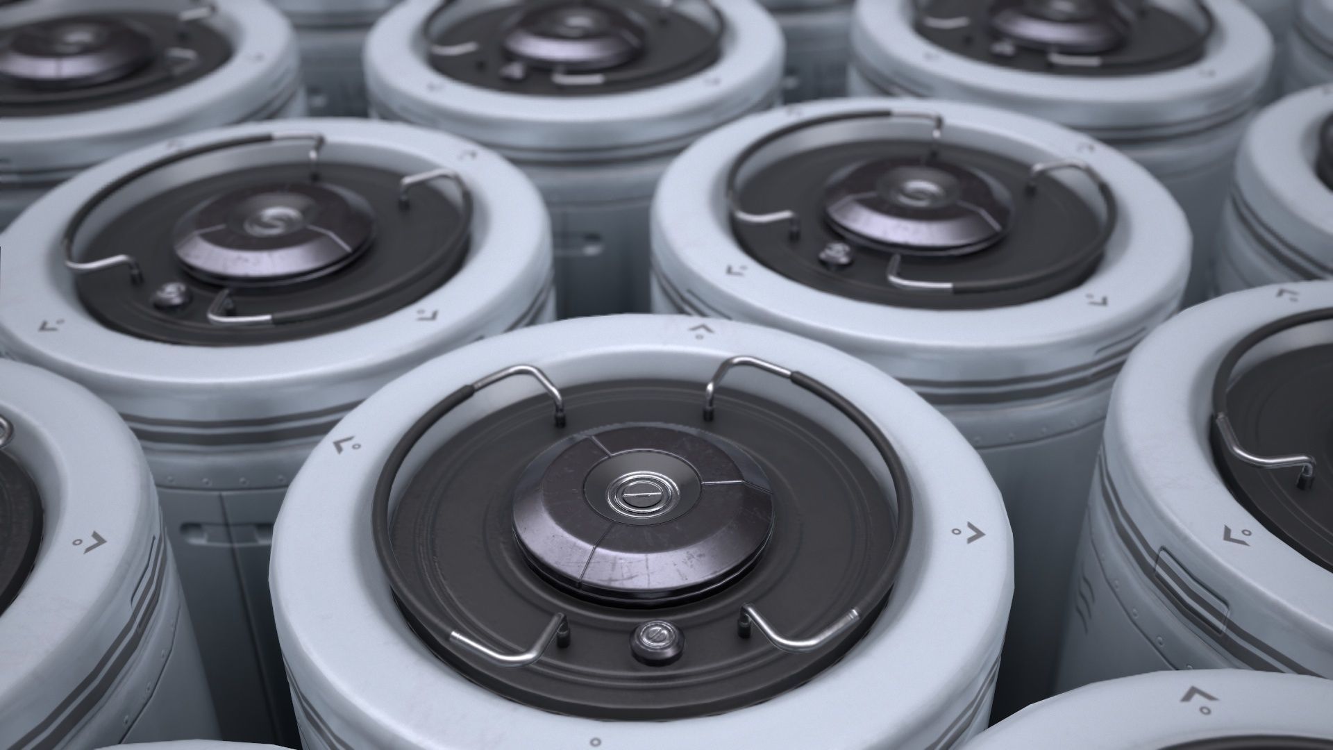 Sci-Fi Barrel Low Poly PBR Free low-poly 3D model_8