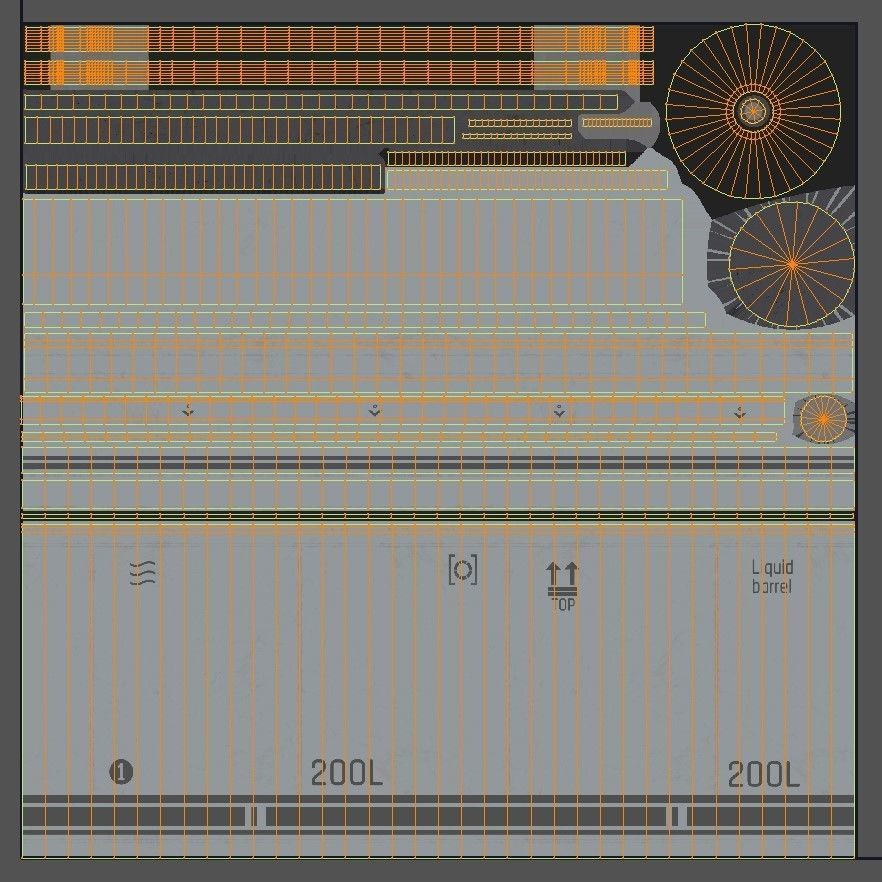 Sci-Fi Barrel Low Poly PBR Free low-poly 3D model_15