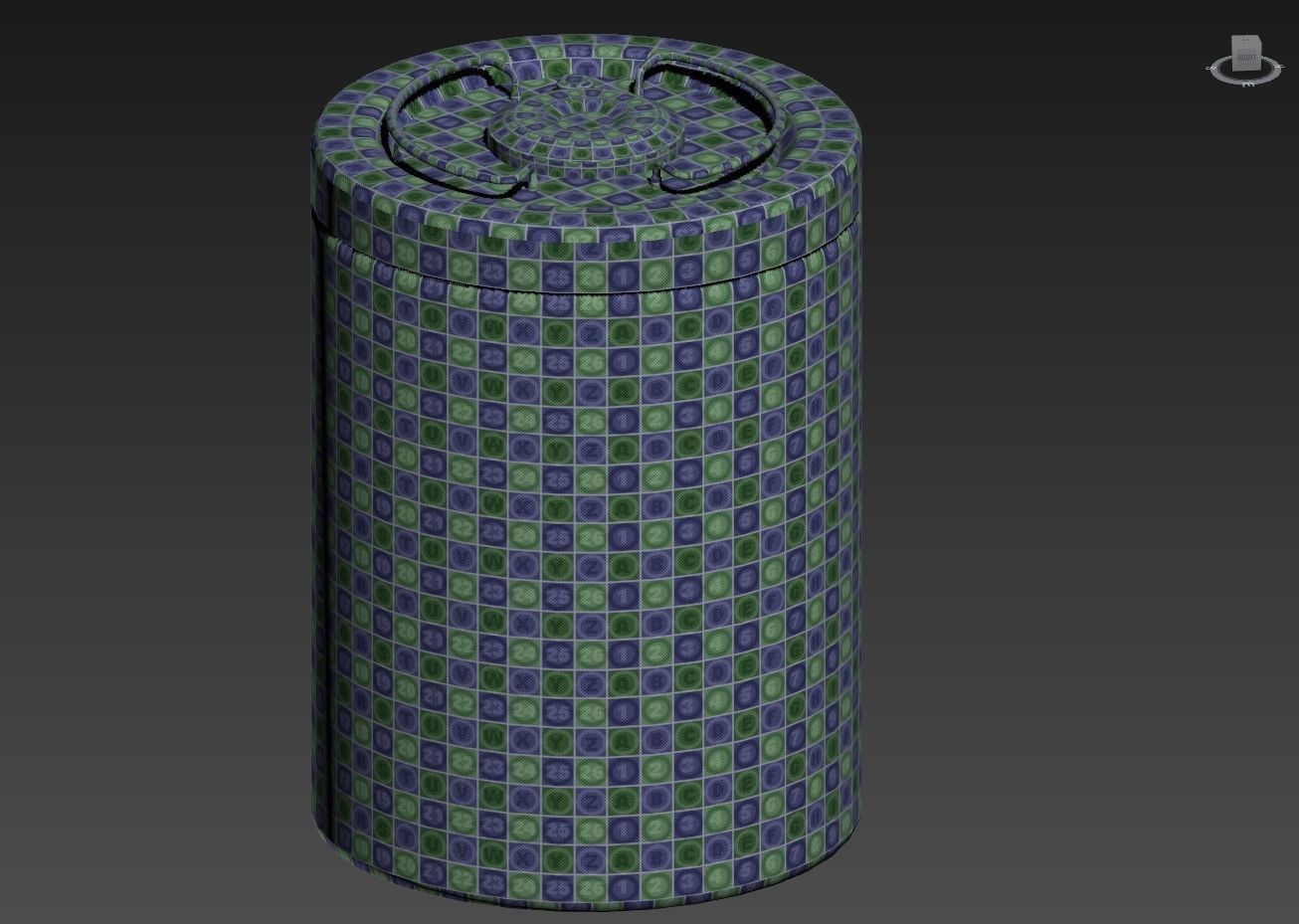 Sci-Fi Barrel Low Poly PBR Free low-poly 3D model_18