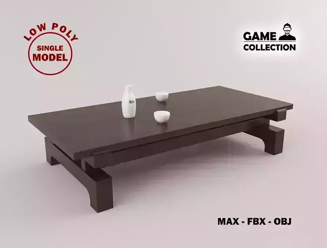 Japanese Table Lowpoly