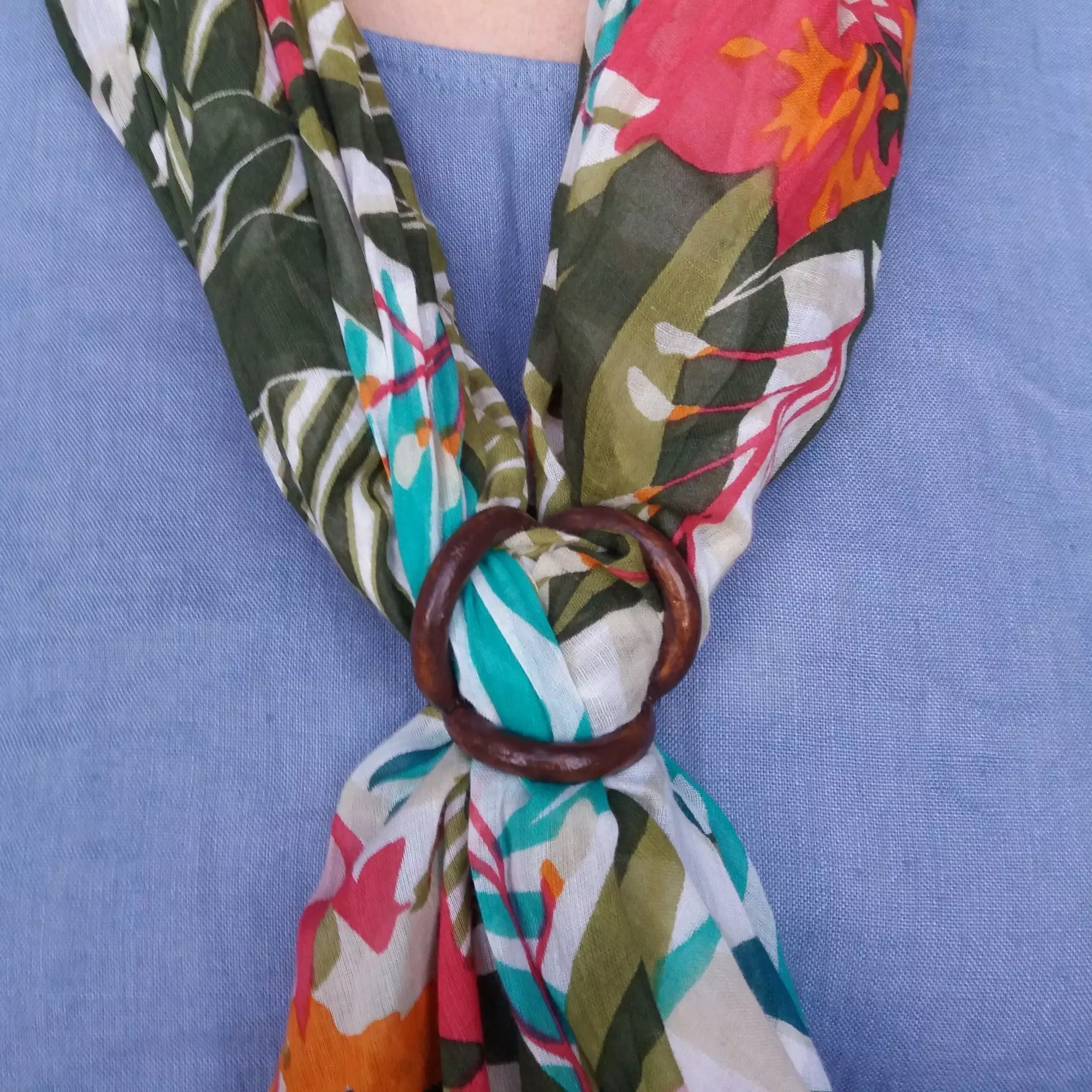 Scarf buckle triple ring with diameter 20mm 3D print model_0