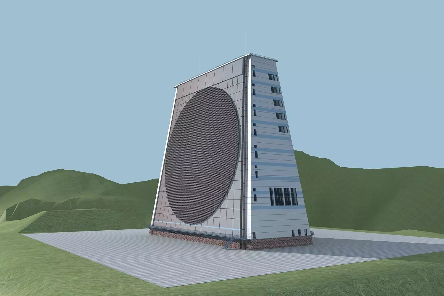 P-Band Phased Array Radar 3D model_0