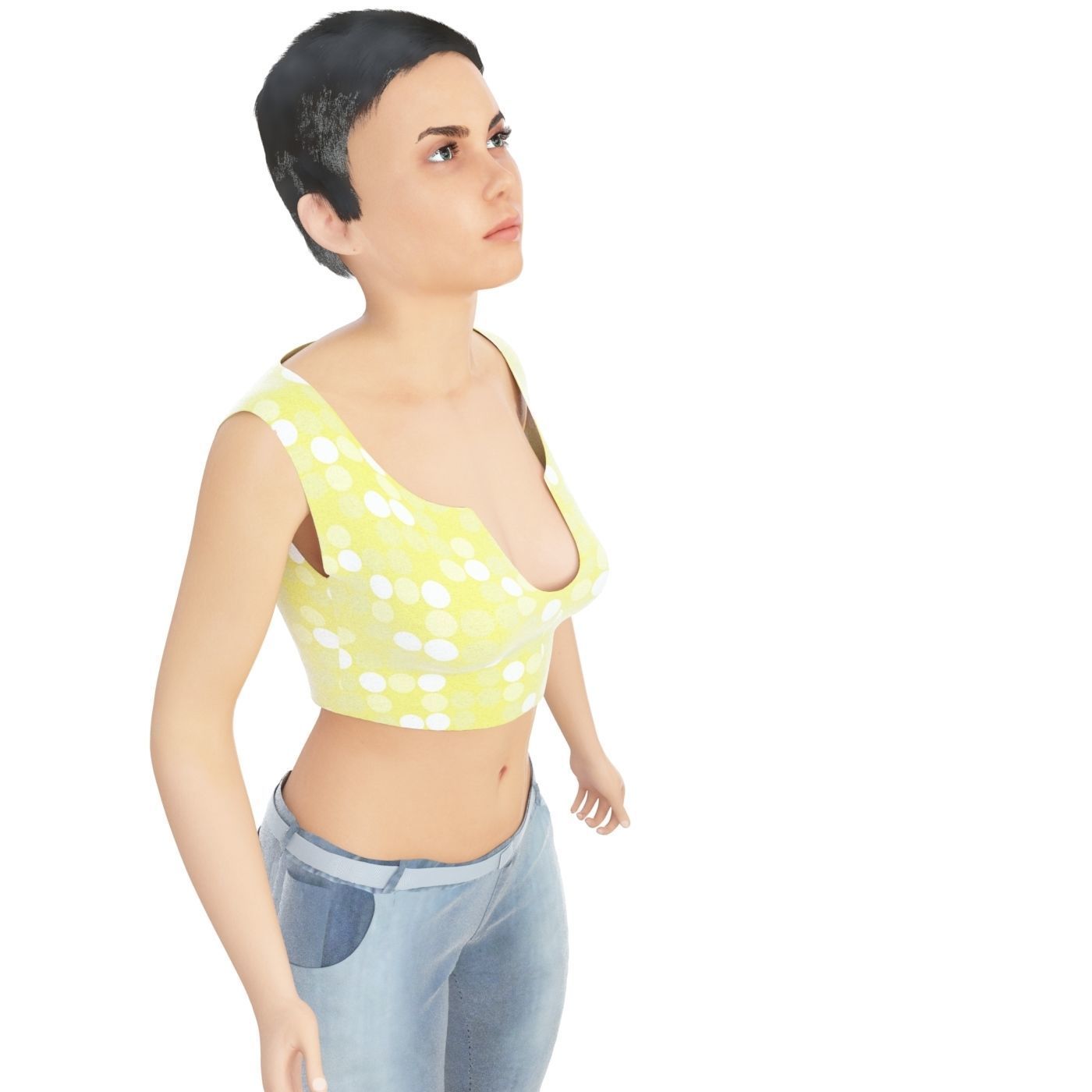 8x Men and woman cloth simulation conversation loop animated 3D Model Collection_27