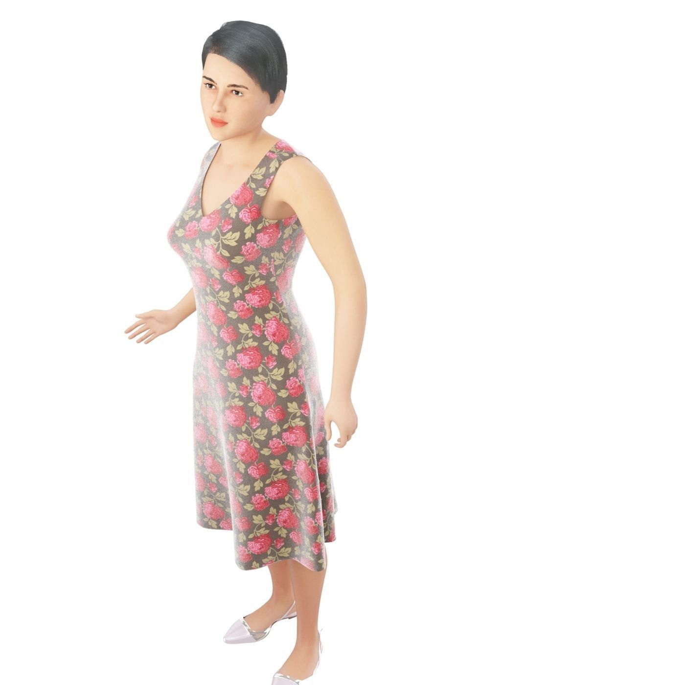 8x Men and woman cloth simulation conversation loop animated 3D Model Collection_37