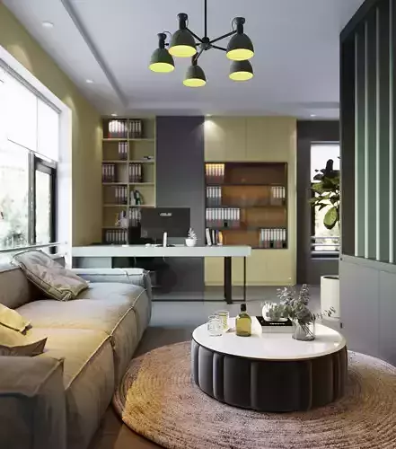 Office Interior Scene for 3ds Max Corona Render 3D model