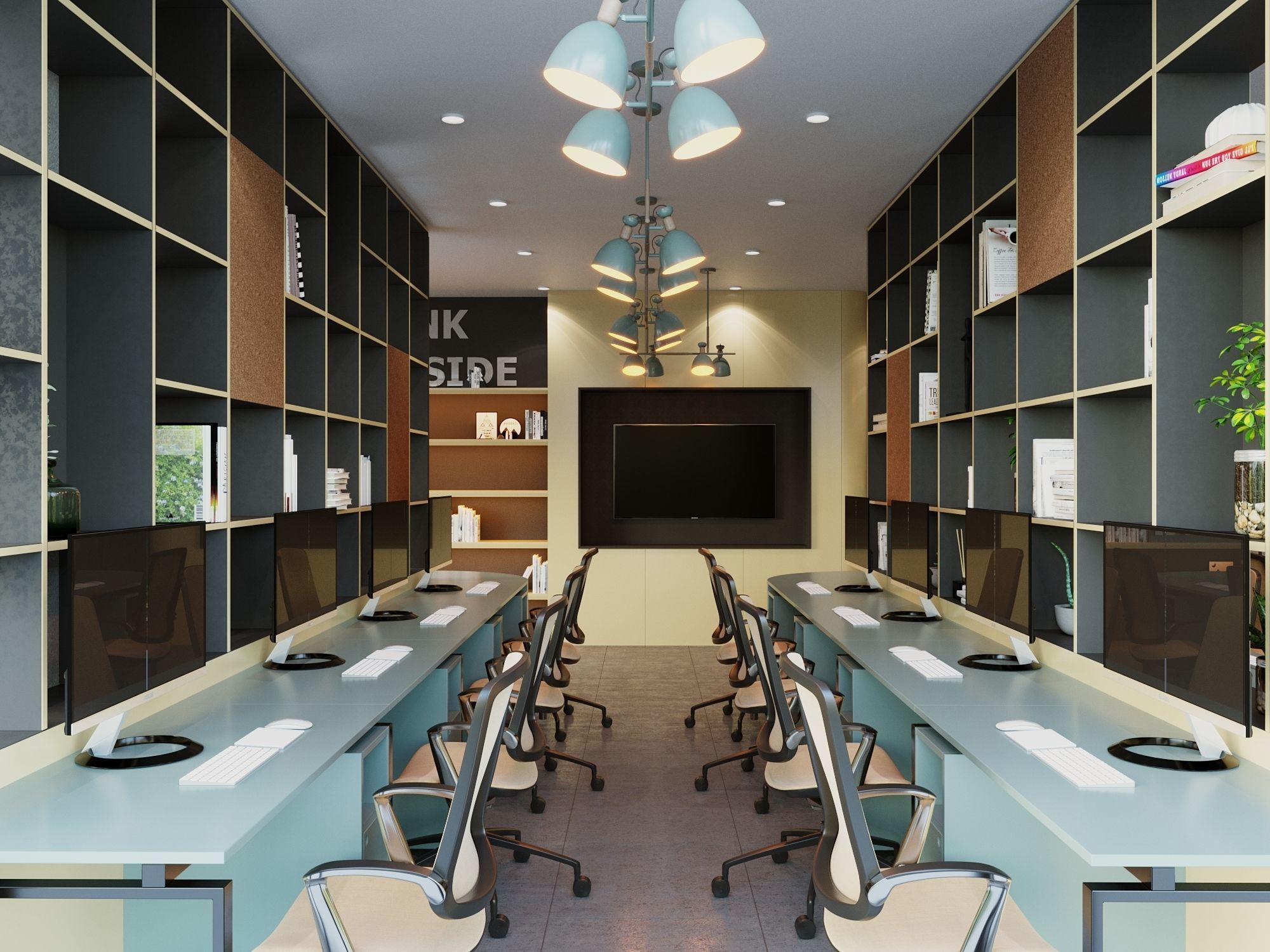 Office Interior Scene for 3ds Max Corona Render 3D model 3D model_5