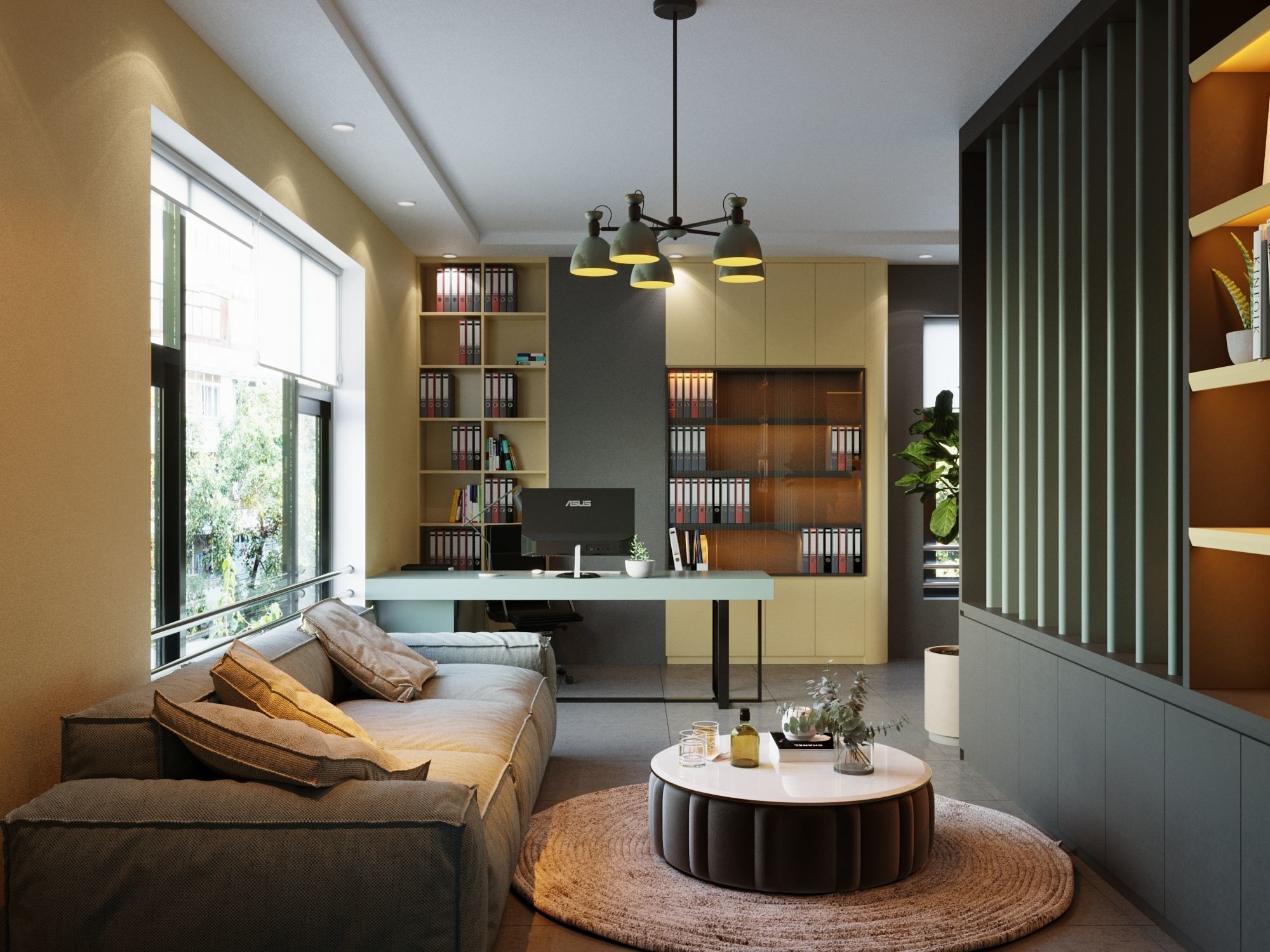 Office Interior Scene for 3ds Max Corona Render 3D model 3D model_2