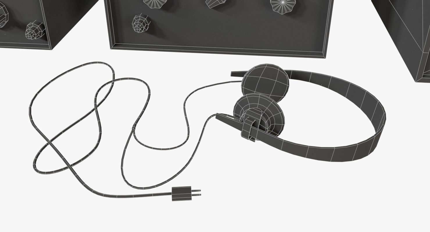 German Radio WWII Low-poly 3D model_19
