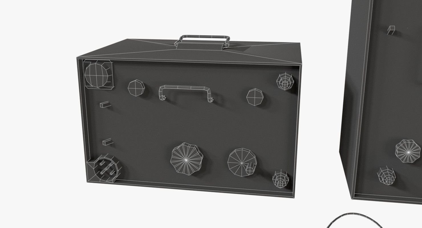 German Radio WWII Low-poly 3D model_16