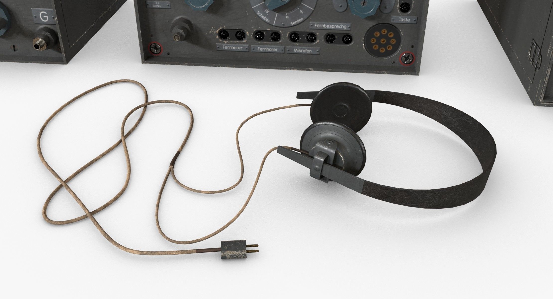 German Radio WWII Low-poly 3D model_10
