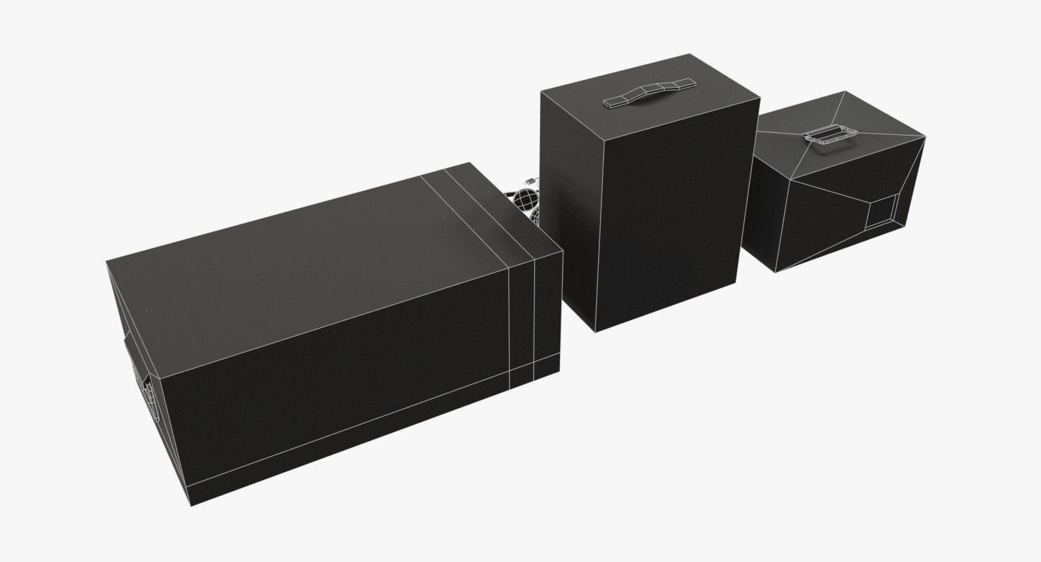 German Radio WWII Low-poly 3D model_15