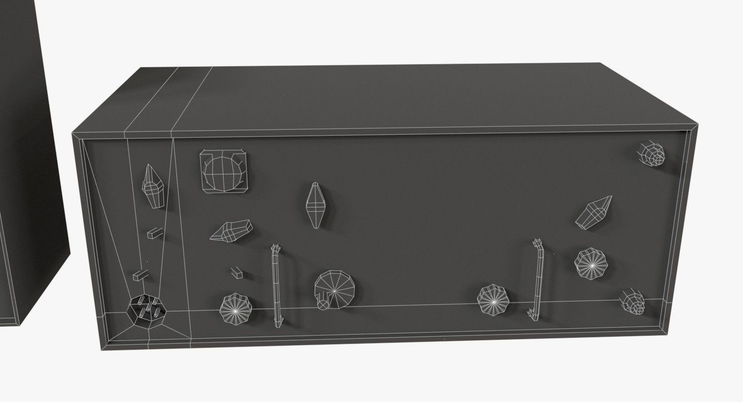 German Radio WWII Low-poly 3D model_17