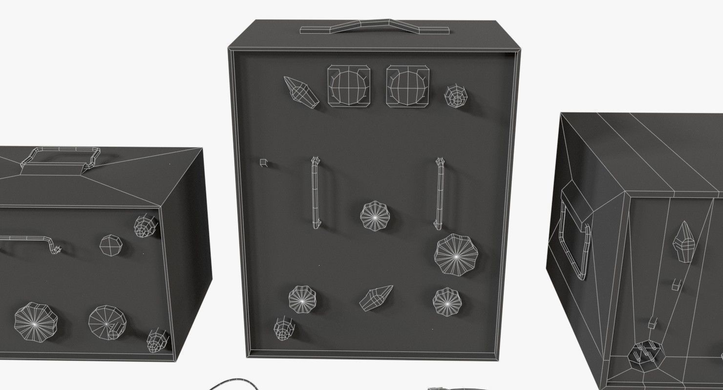 German Radio WWII Low-poly 3D model_18