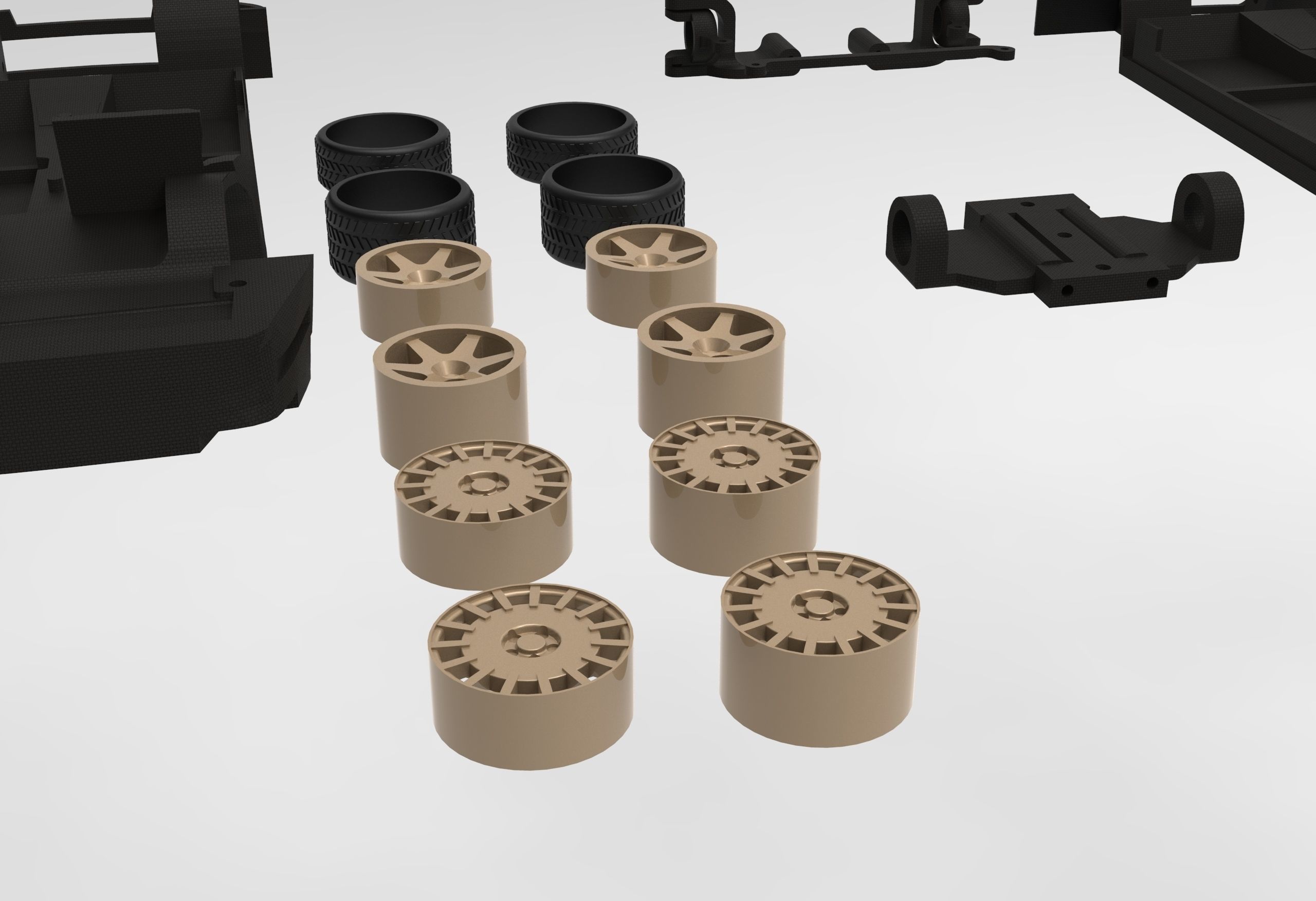 Mercedes 190e 3d Model Printable Kit 3D print model_11