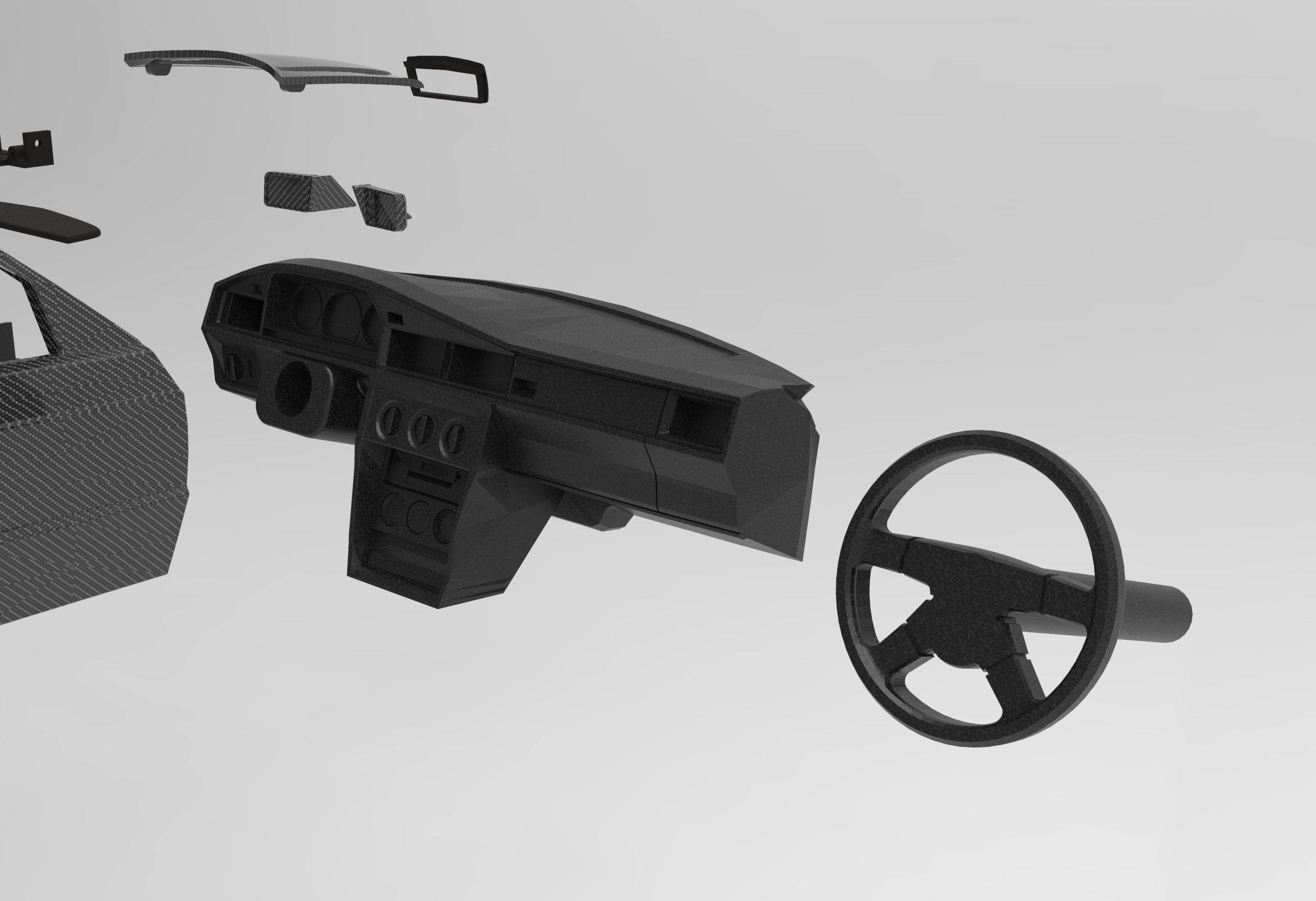 Mercedes 190e 3d Model Printable Kit 3D print model_9