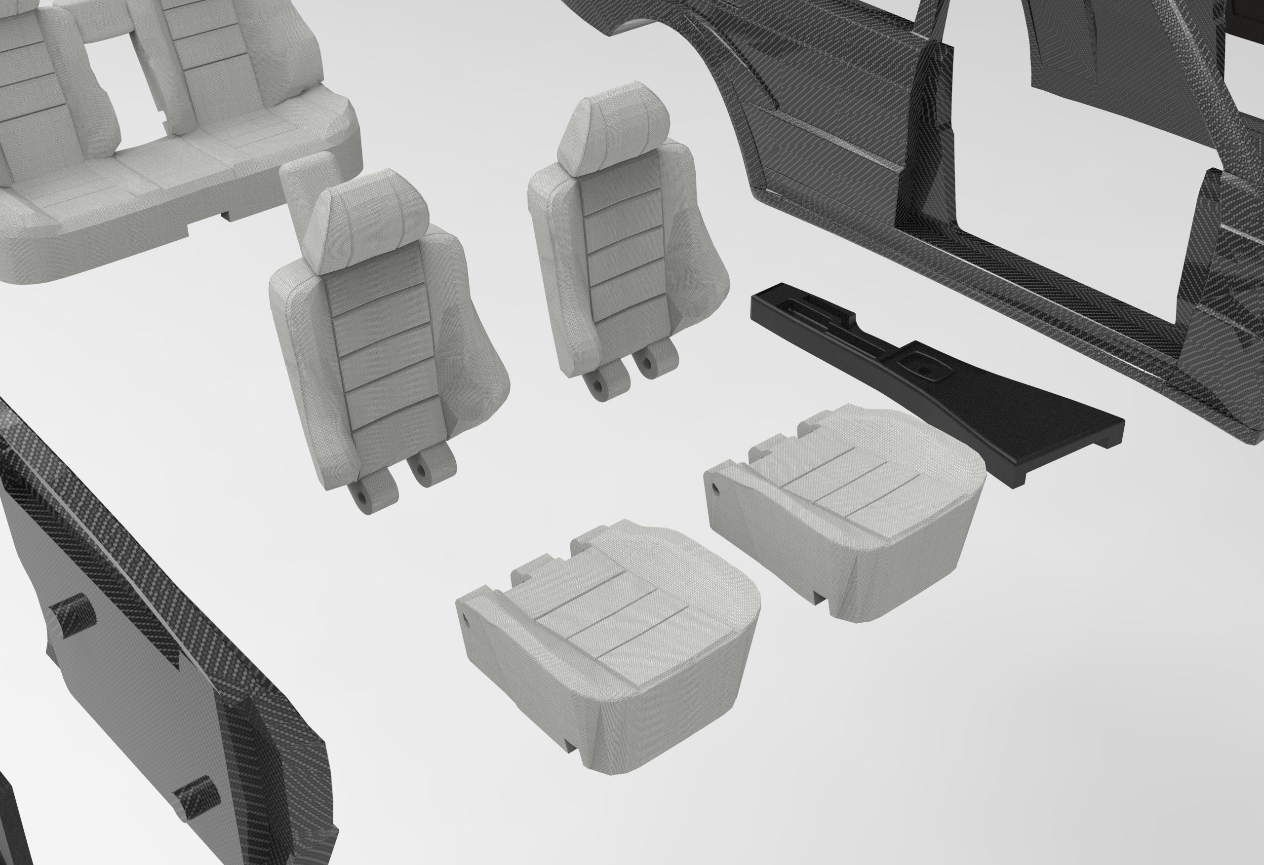 Mercedes 190e 3d Model Printable Kit 3D print model_10