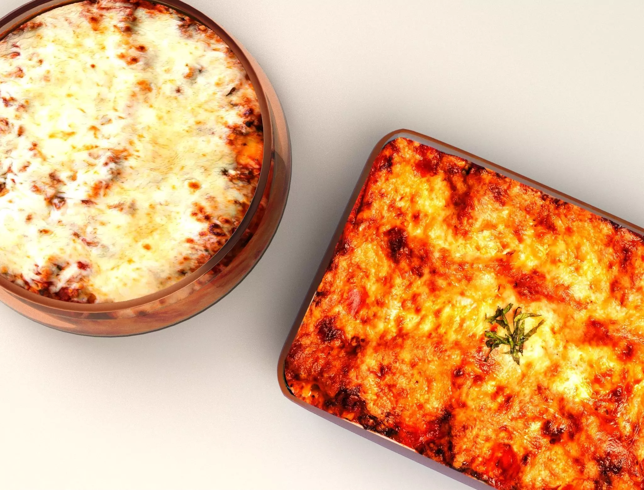 Lasagna in dish 3D model
