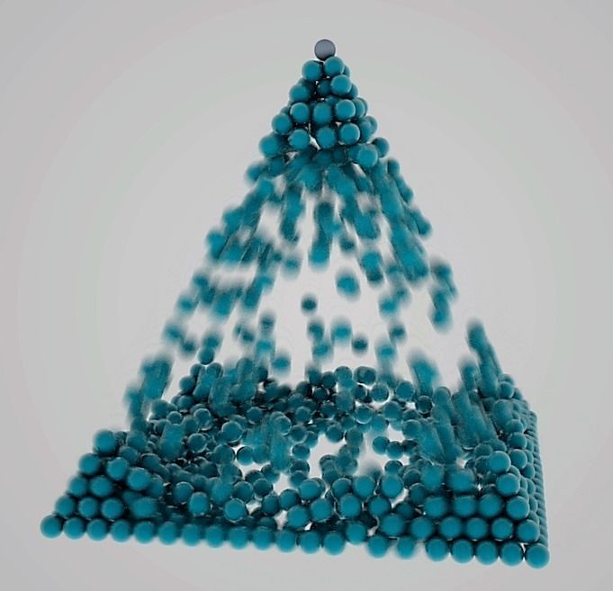 pyramidfill pyramid made of balls 3D model_0