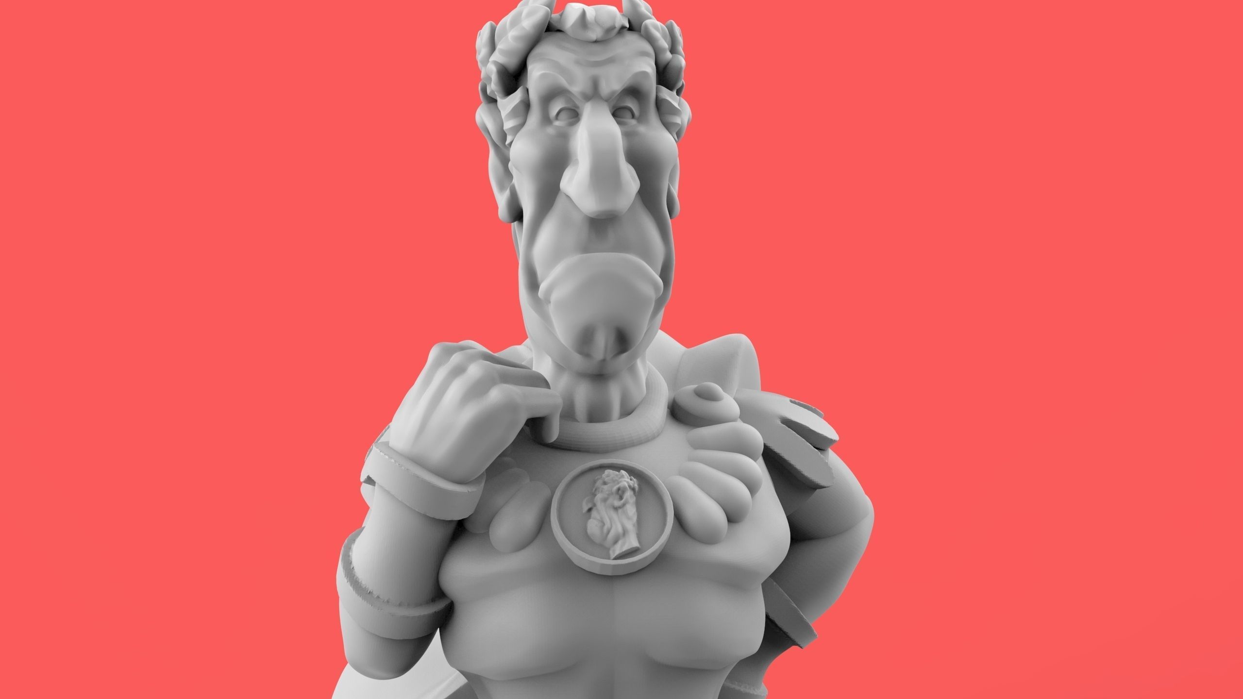 Cesar figurine 3D print model_4