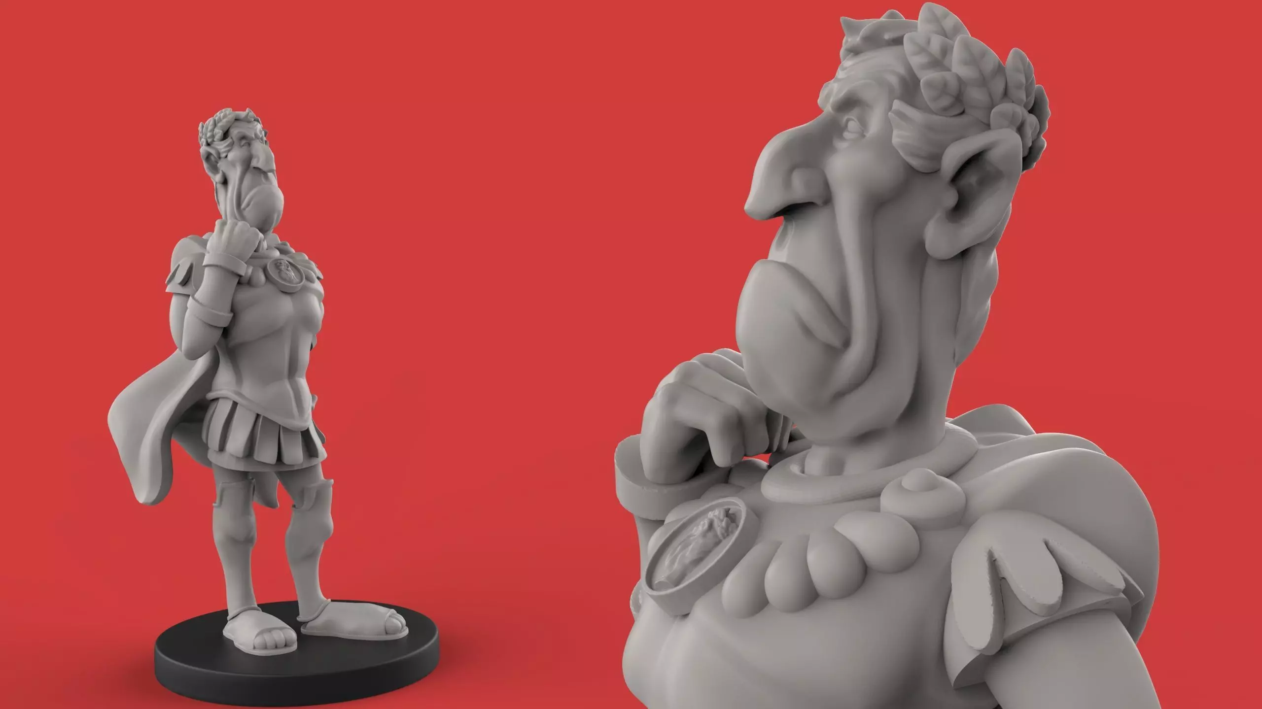Cesar figurine 3D print model_0