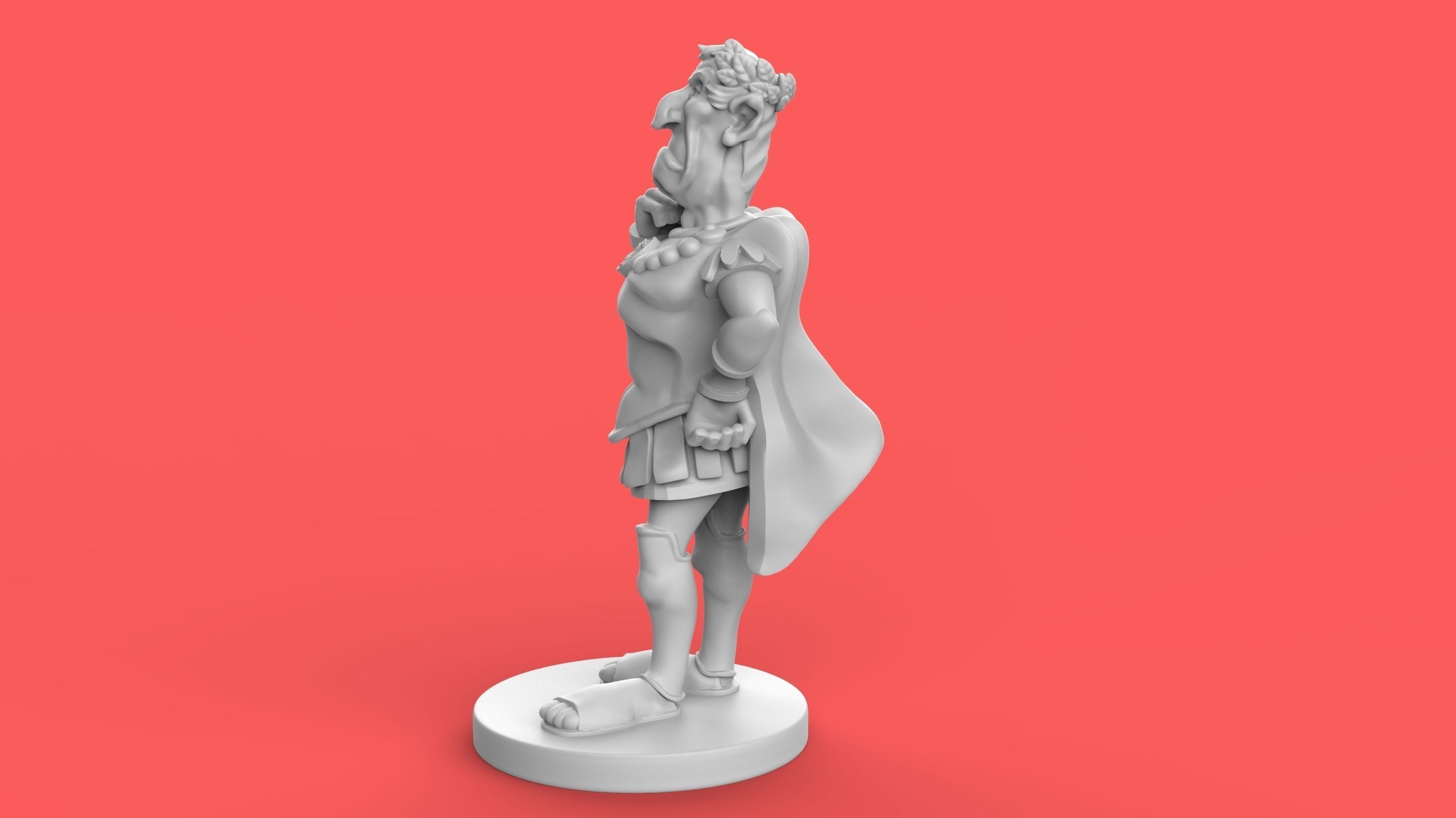 Cesar figurine 3D print model_5