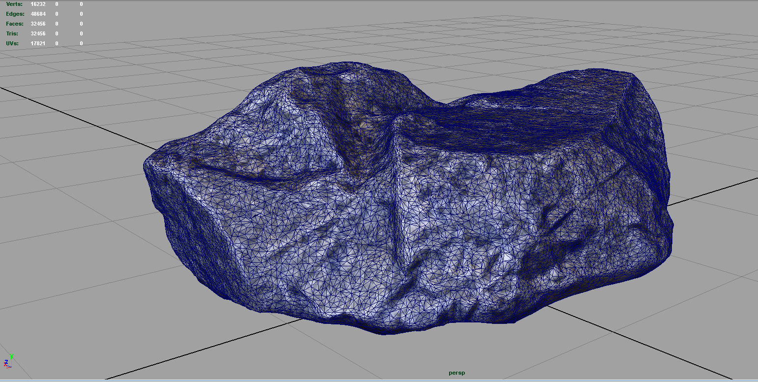Stone rock 3D model_4