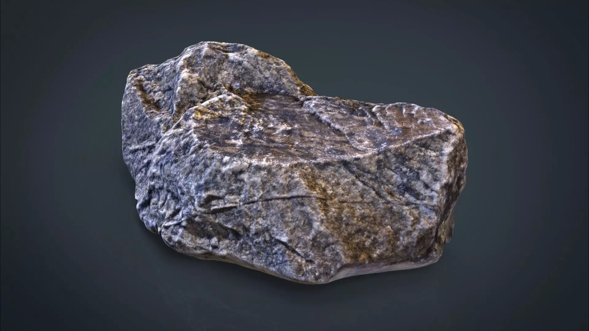 Stone rock 3D model_0