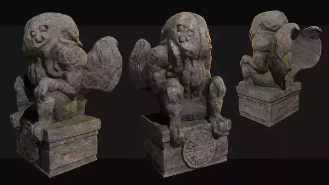 Lovecraft Idols Low-poly 3D model