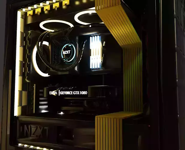 NZXT  Gaming PC GTX-1080 Model by Jab 3D model