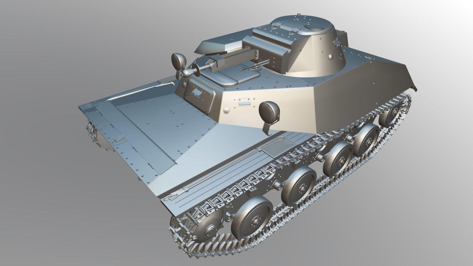 Tank T-40 3D model | CGTrader