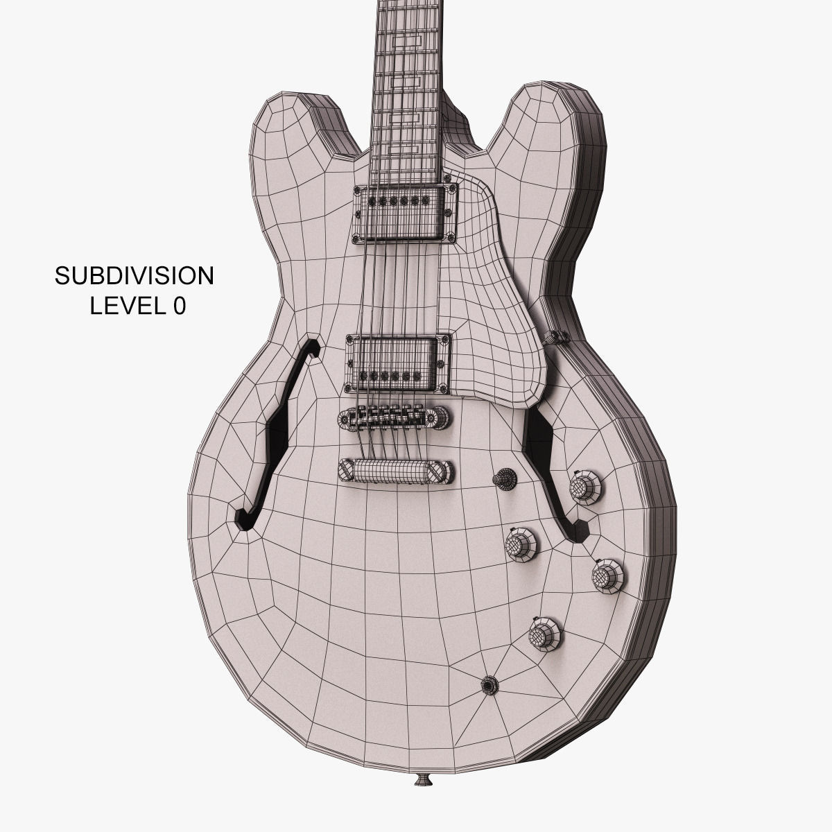 Gibson ES-335 Guitar 3D model_5