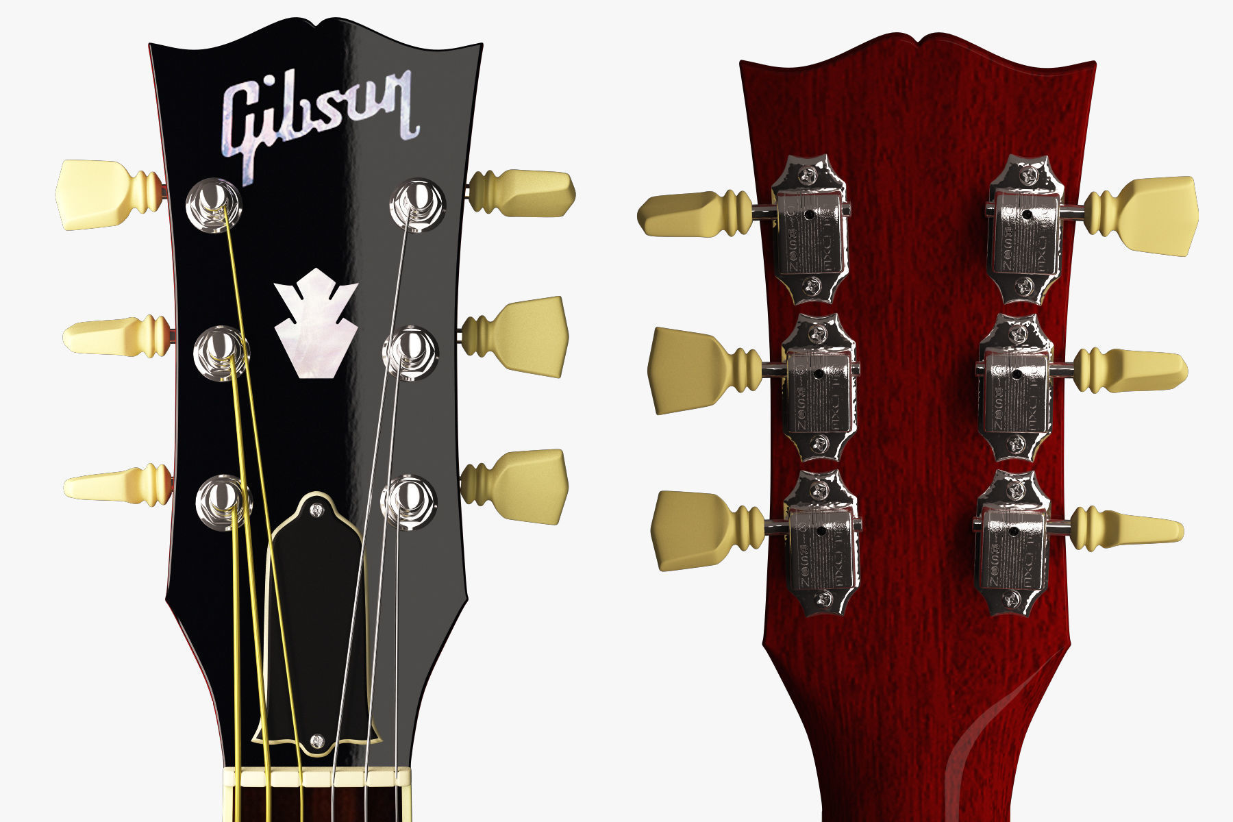 Gibson ES-335 Guitar 3D model_2