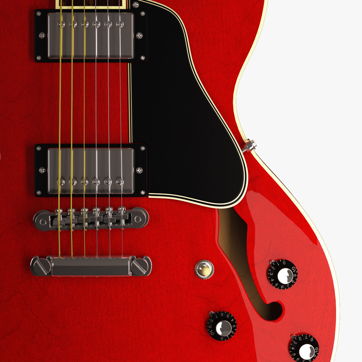 Gibson ES-335 Guitar 3D model_1