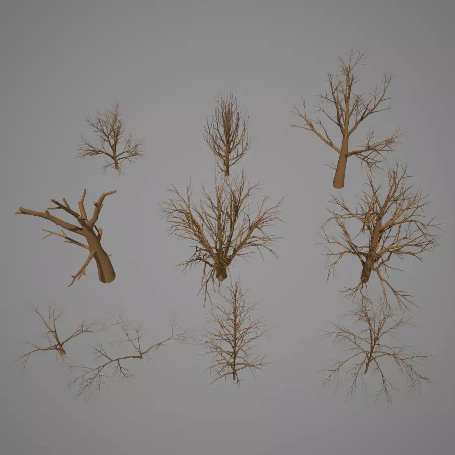 Dead Tree pack - Low Poly Low-poly 3D model_0