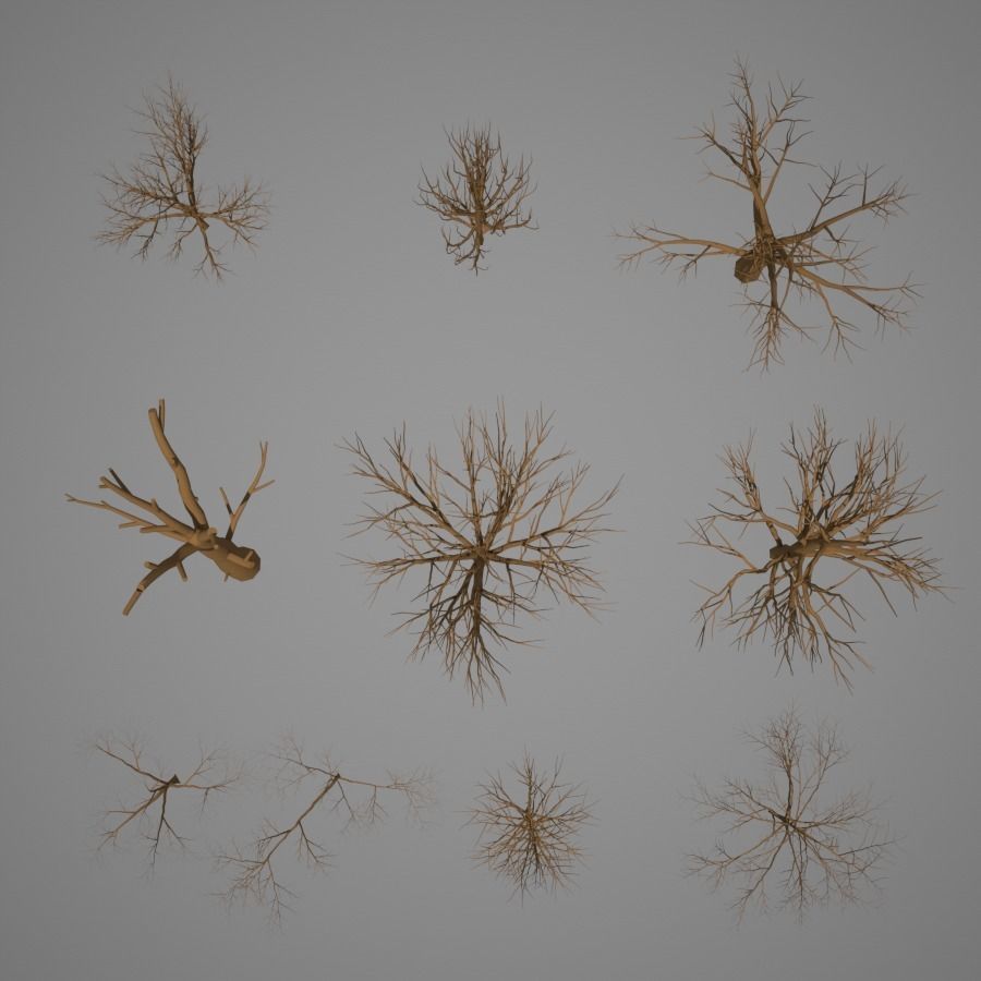Dead Tree pack - Low Poly Low-poly 3D model_1