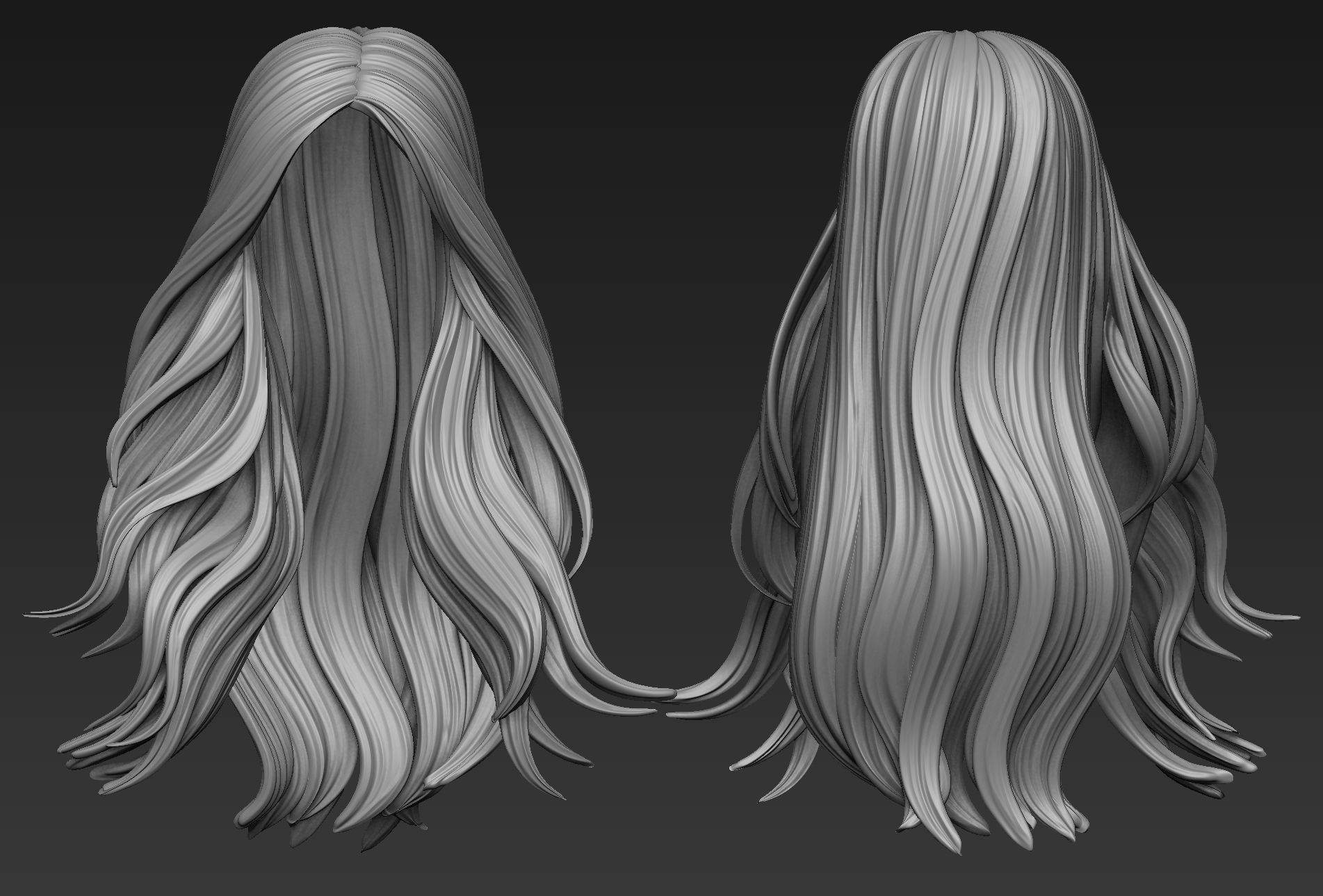 Hair 14 3D model_8