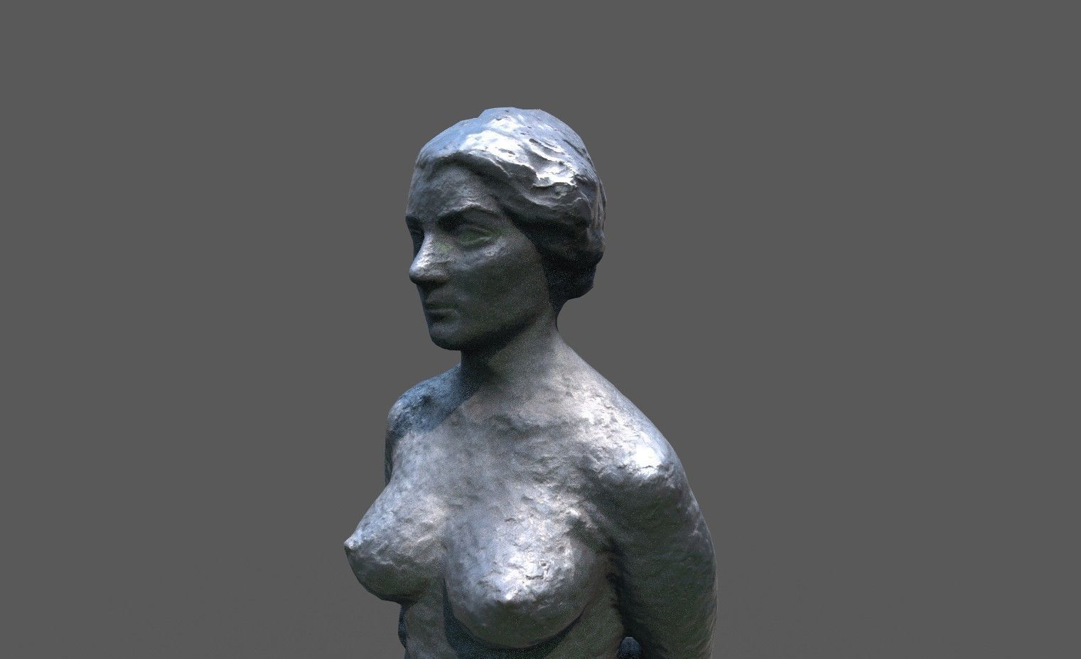 Female Sculpture Low-poly 3D model_10