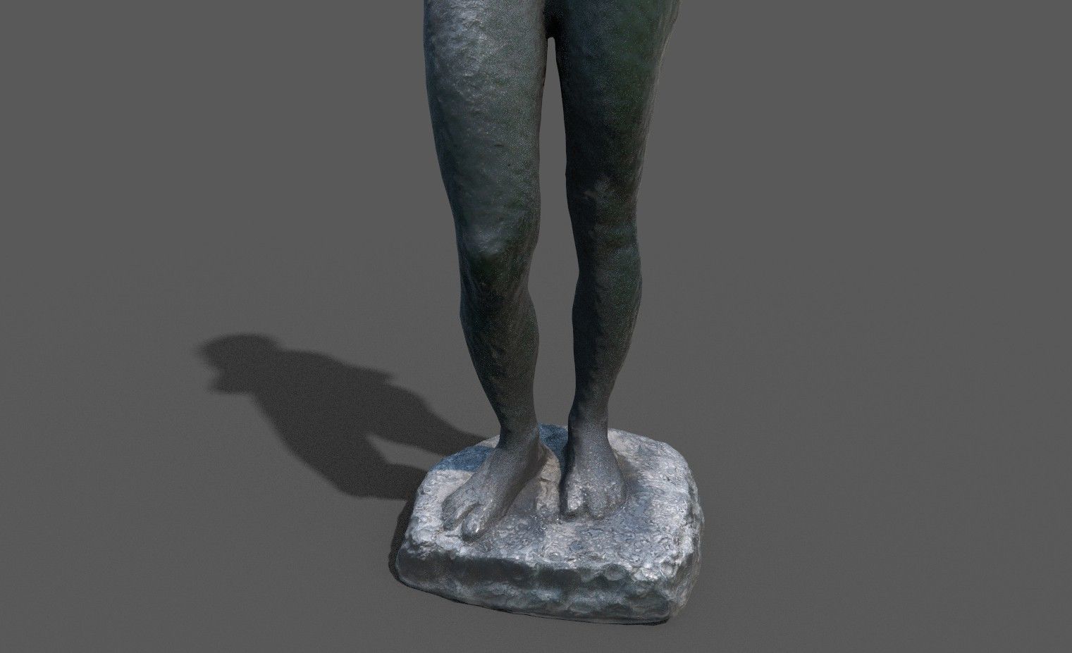 Female Sculpture Low-poly 3D model_3