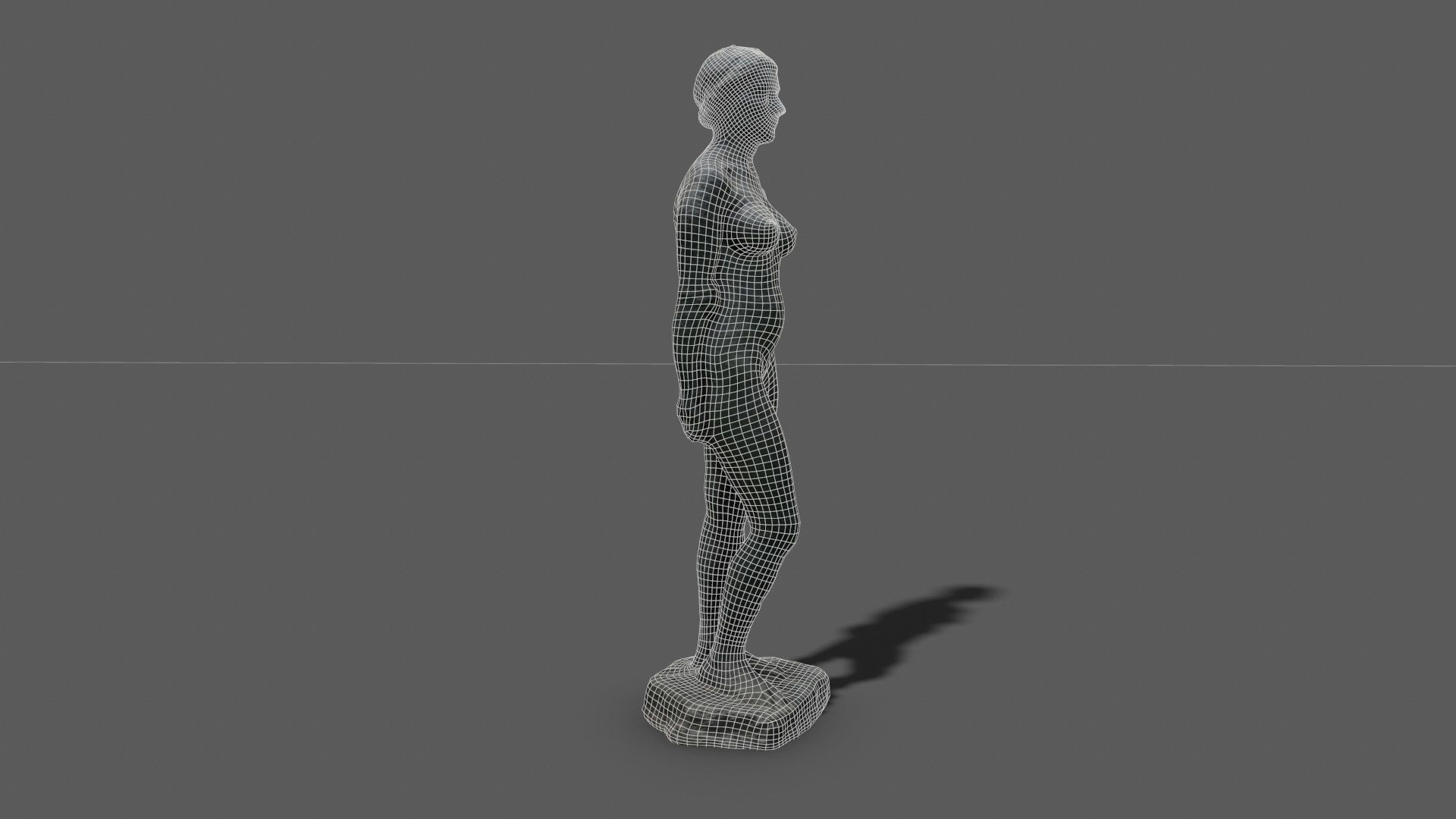 Female Sculpture Low-poly 3D model_15