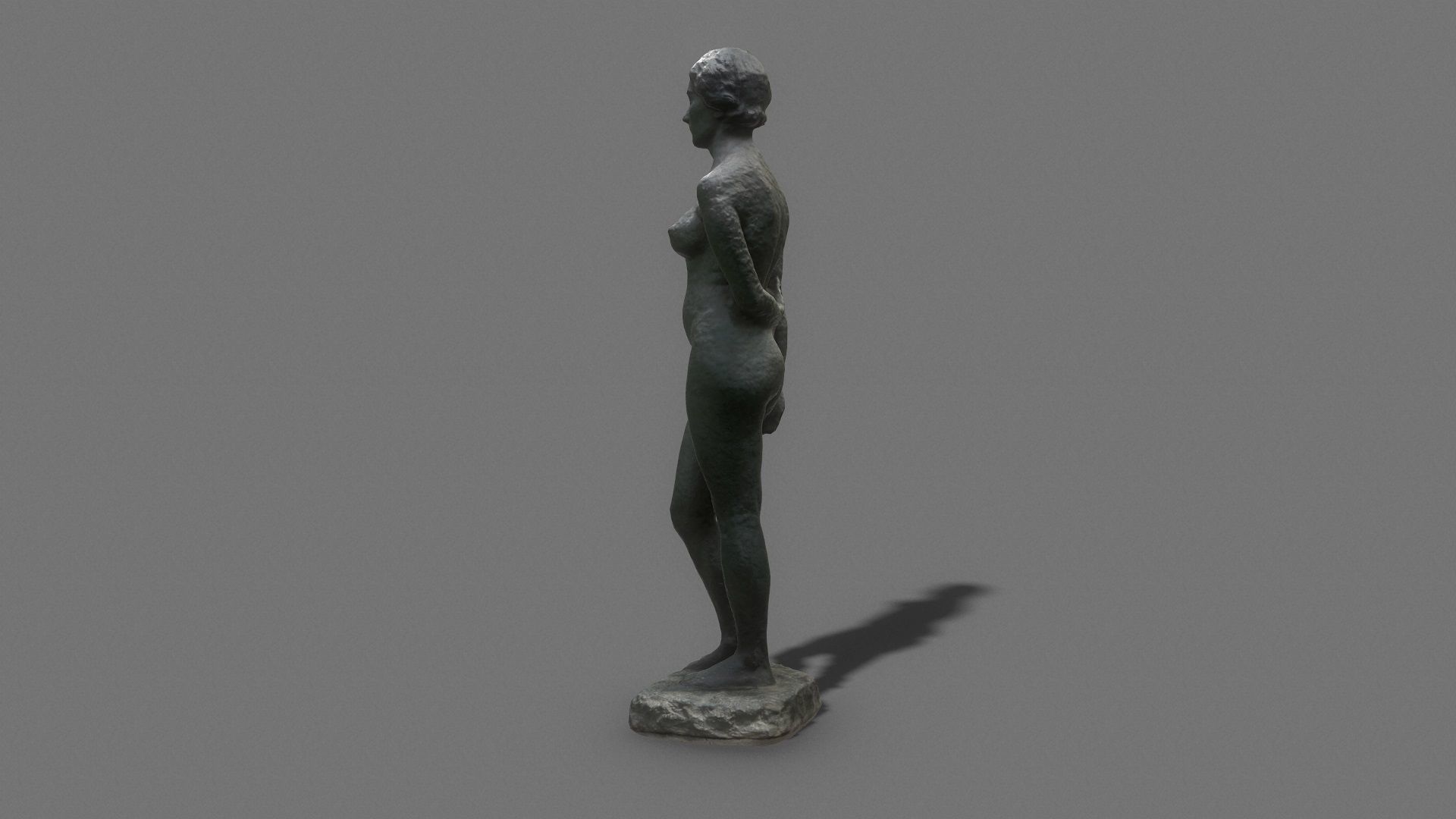 Female Sculpture Low-poly 3D model_16