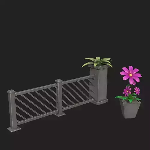 Fence with flowers