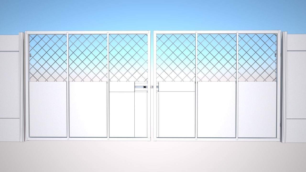 Hoarding Set Construction Site Segregation Low-poly 3D model_11