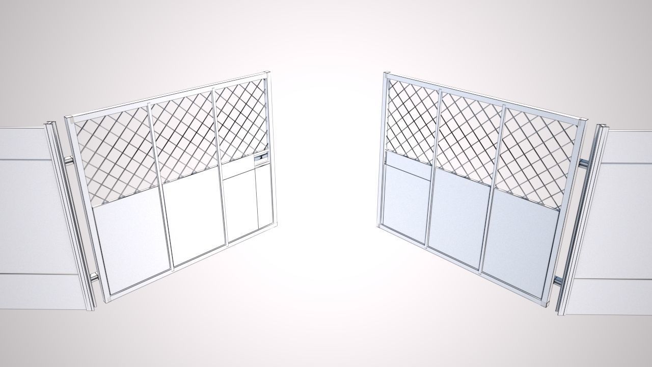 Hoarding Set Construction Site Segregation Low-poly 3D model_6