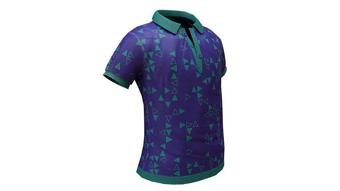 t-shirt polo shirt Low-poly 3D model
